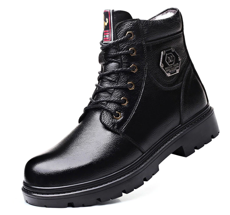 winter boots color black size 6 for men