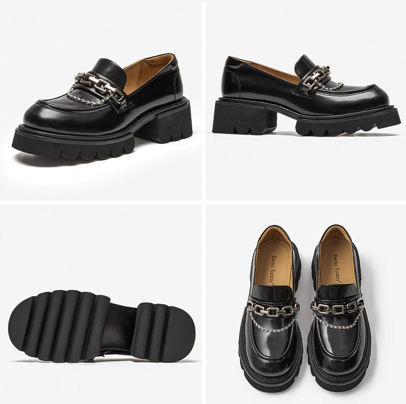 autumn platform shoes color black size 7.5 for women