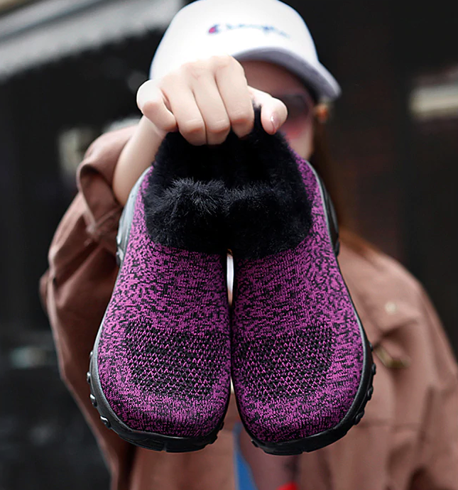 Possible Women's Fur purple Walking Shoe Socks Loafer ultra seller shoes