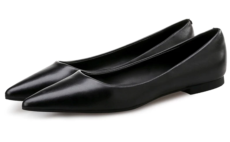flat shoes color black size 5 for women