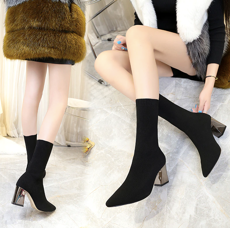 Dress Boots Color Black Size 7 for Women