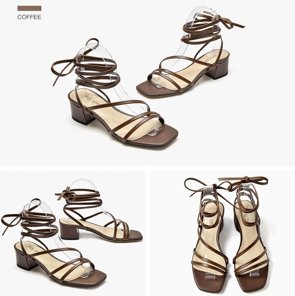 leather sandal color coffee size 6 for women