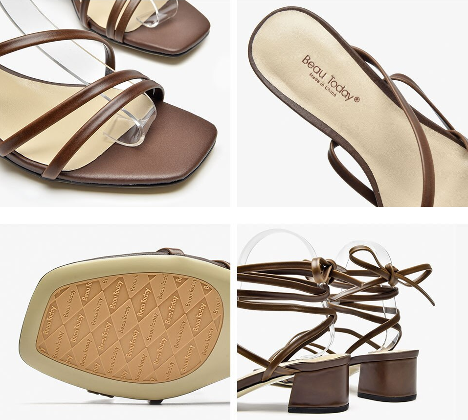 ankle strap sandal color coffee size 7 for women