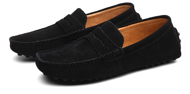 slip on loafer shoes color black size 7 for men