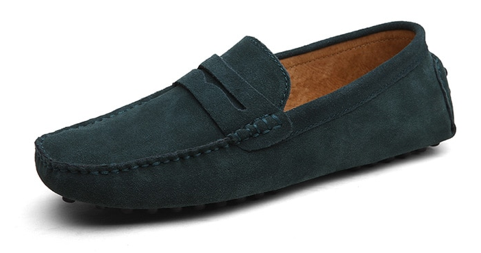 autumn loafer shoes color green size 7.5 for men