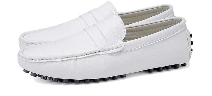 soft loafer shoes color white size 8 for men