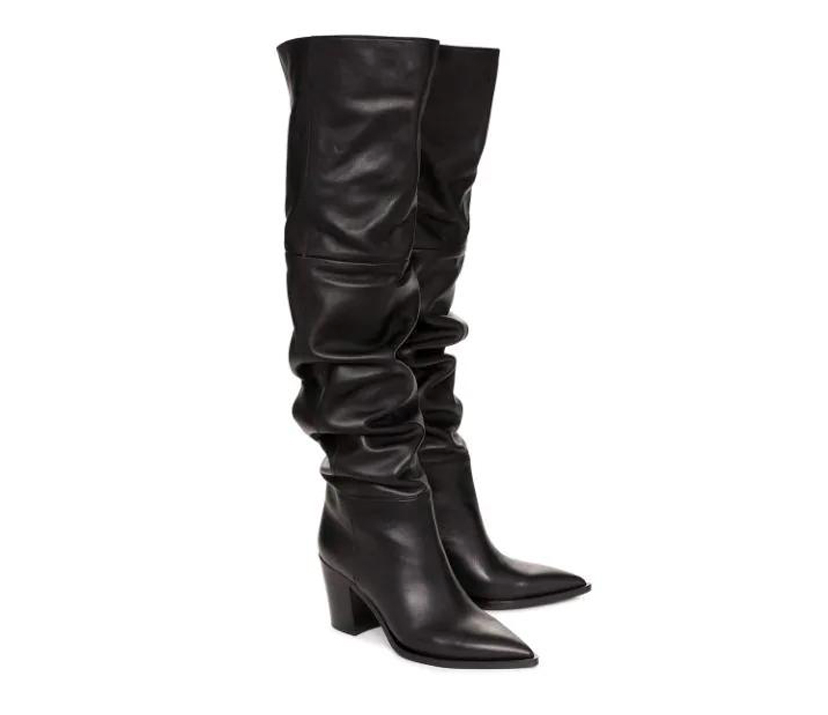 pointed toe boots color black size 10.5 for women