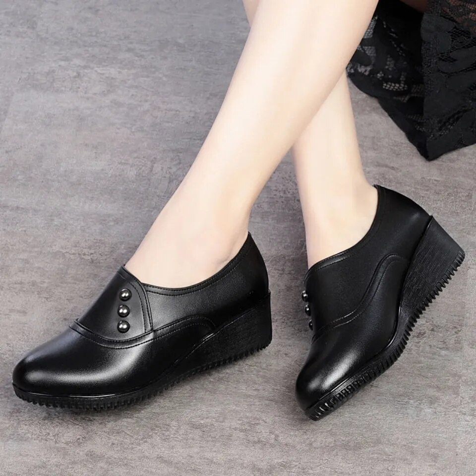 Ruby Women's Leather Casual Platform Shoes | Ultrasellershoes.com – USS ...