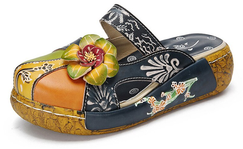 floral clogs color gray size 5 for women