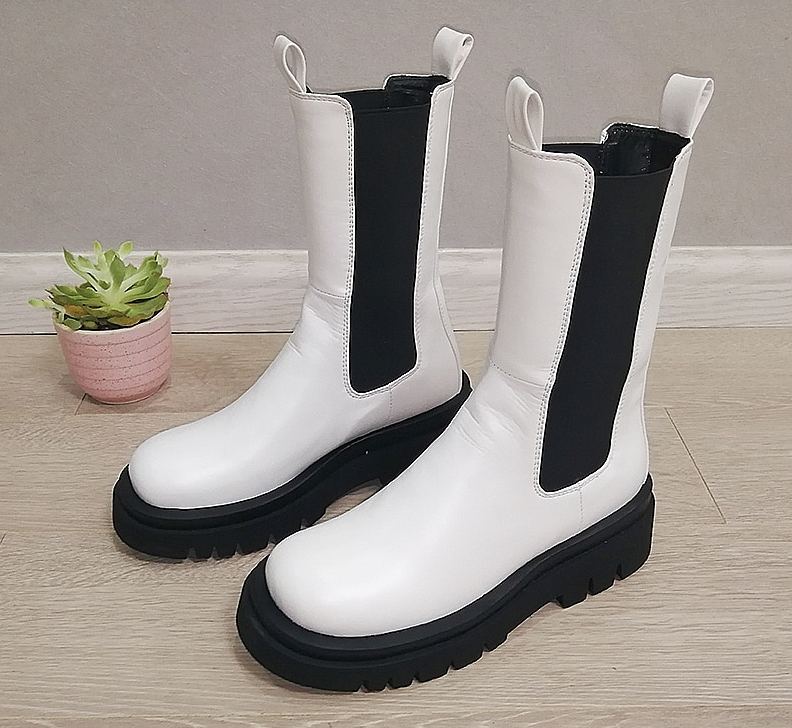 Platform Boots Color White Size 7 for Women