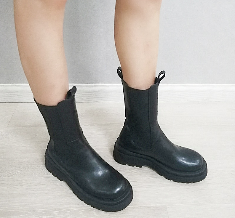 Mid Calf Work Boots Color Black Size 7 for Women