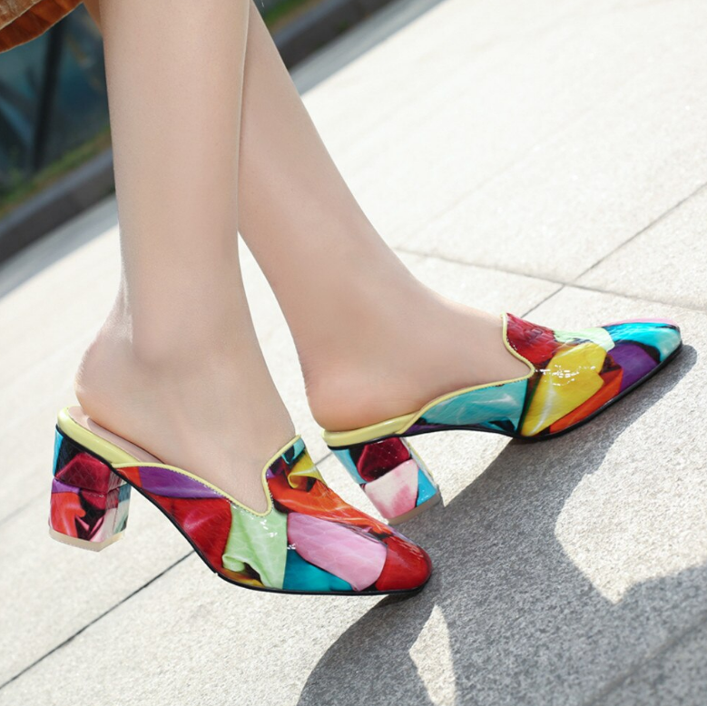 casual mules multi color size 9 for women