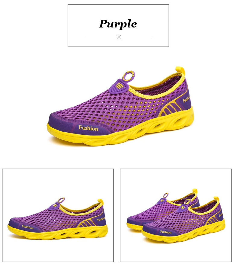 Breathable Flat Color Purple 5 for Women