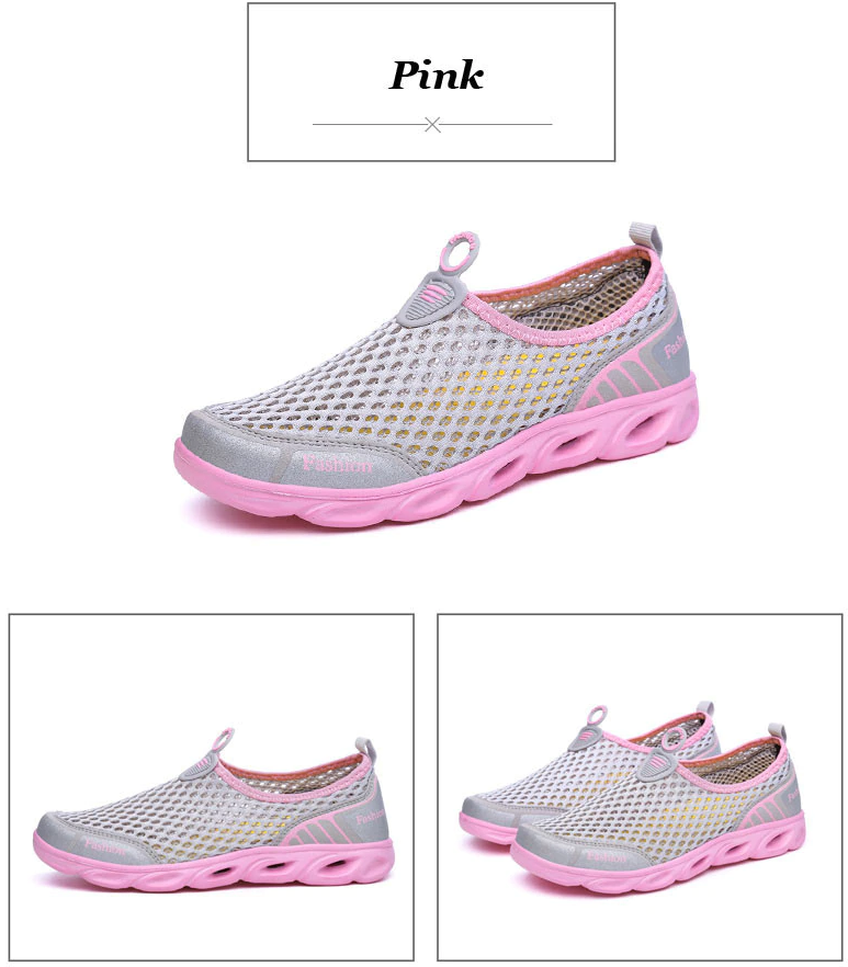 Breathable Flat Color Pink 5.5 for Women