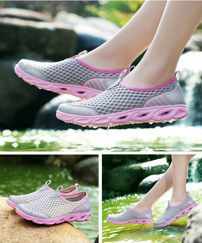 Breathable Flat Color Pink 7 for Women