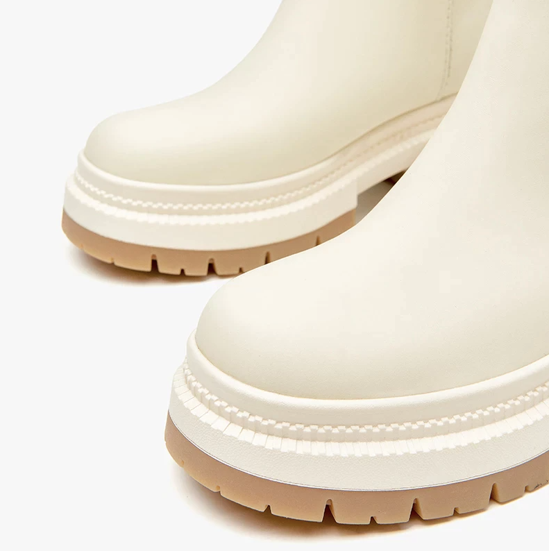 Platform Boots Color Beige Size 7 for Women