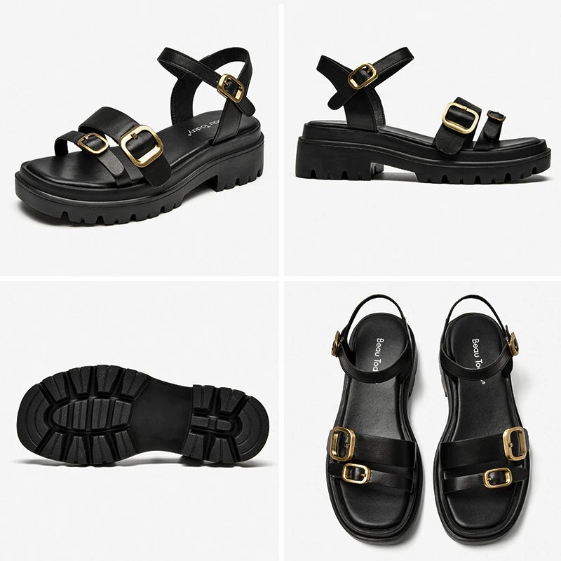 ankle strap sandal color black size 8 for women