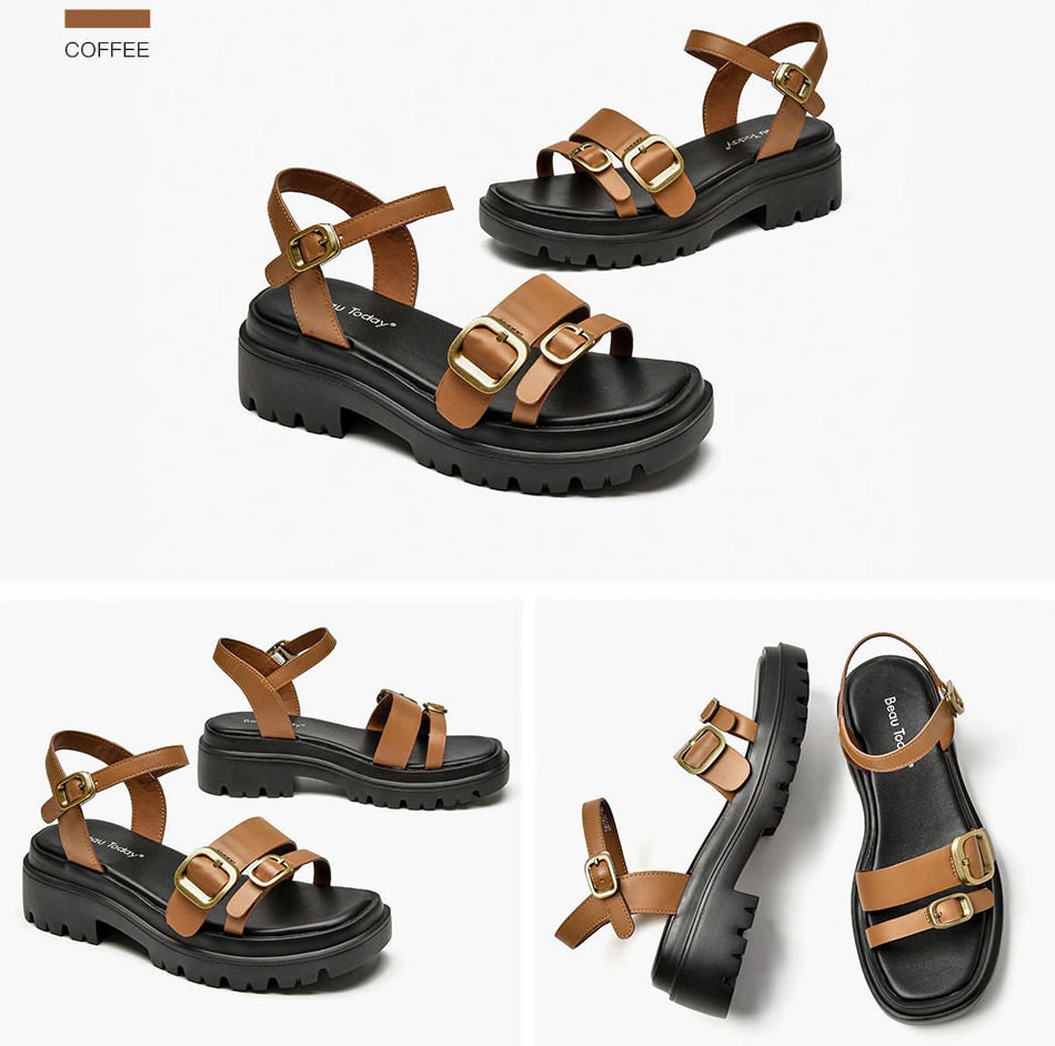 casual sandal color coffee size 6 for women
