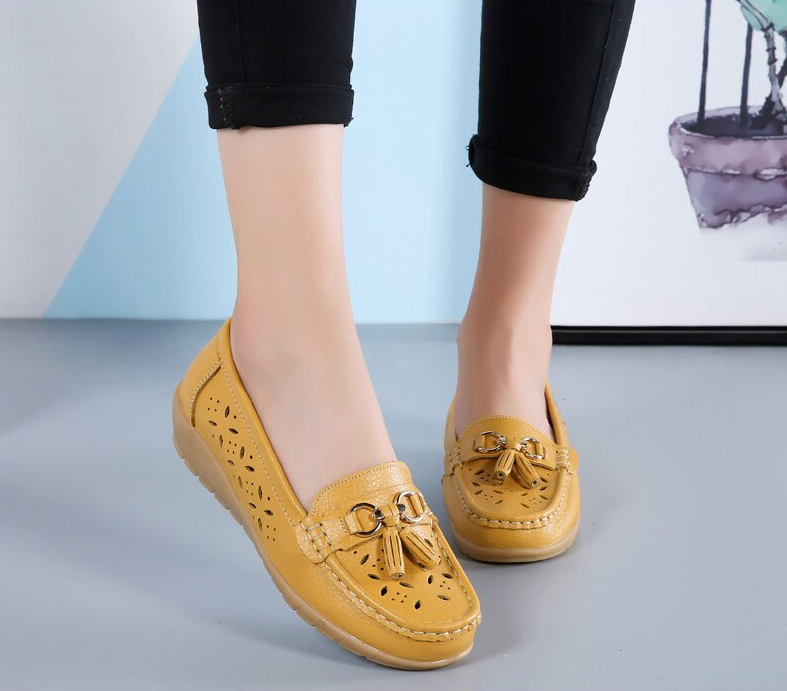 casual loafer color yellow size 5 for women