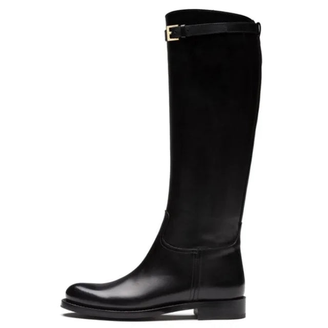round toe boots color black size 7.5 for women