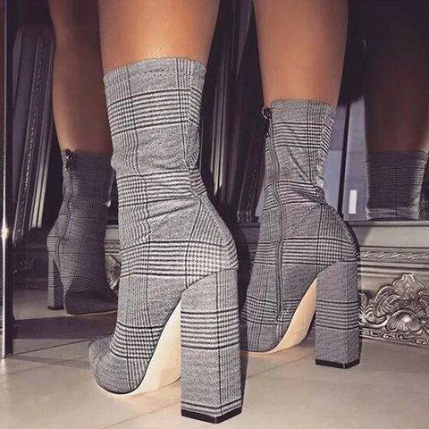 Dress Boots Color Gray Size 7 for Women