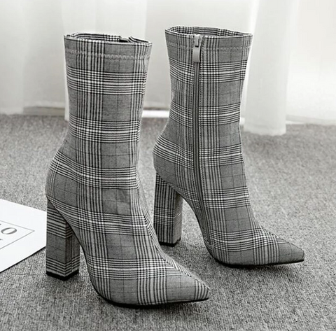 Dress Boots Color Gray Size 6 for Women