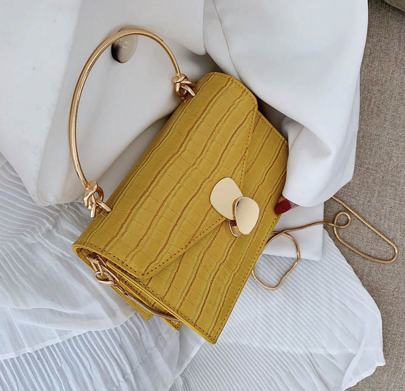 high quality big bag color yellow for women