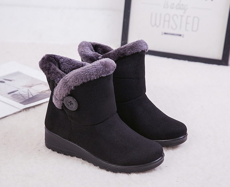 Warm Snow Boots Color Black Size 9 for Women