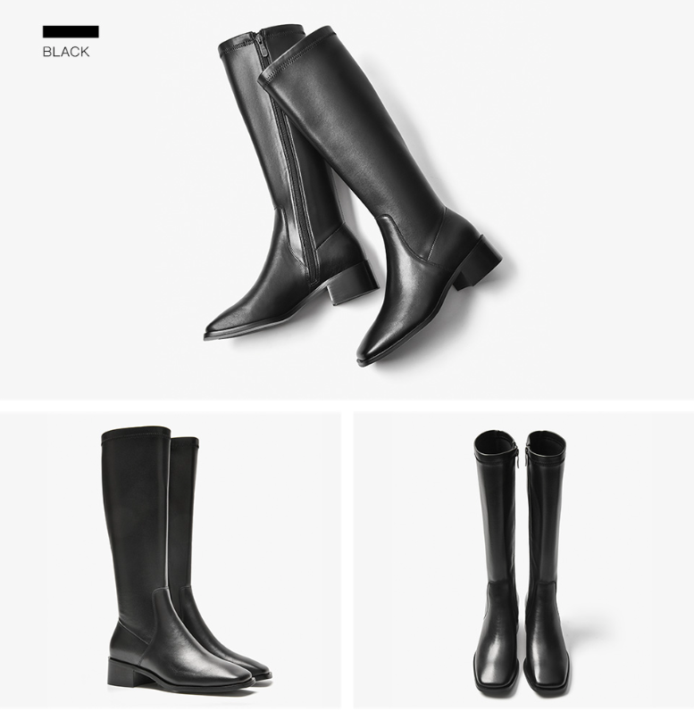 long boots color black size 6 for women