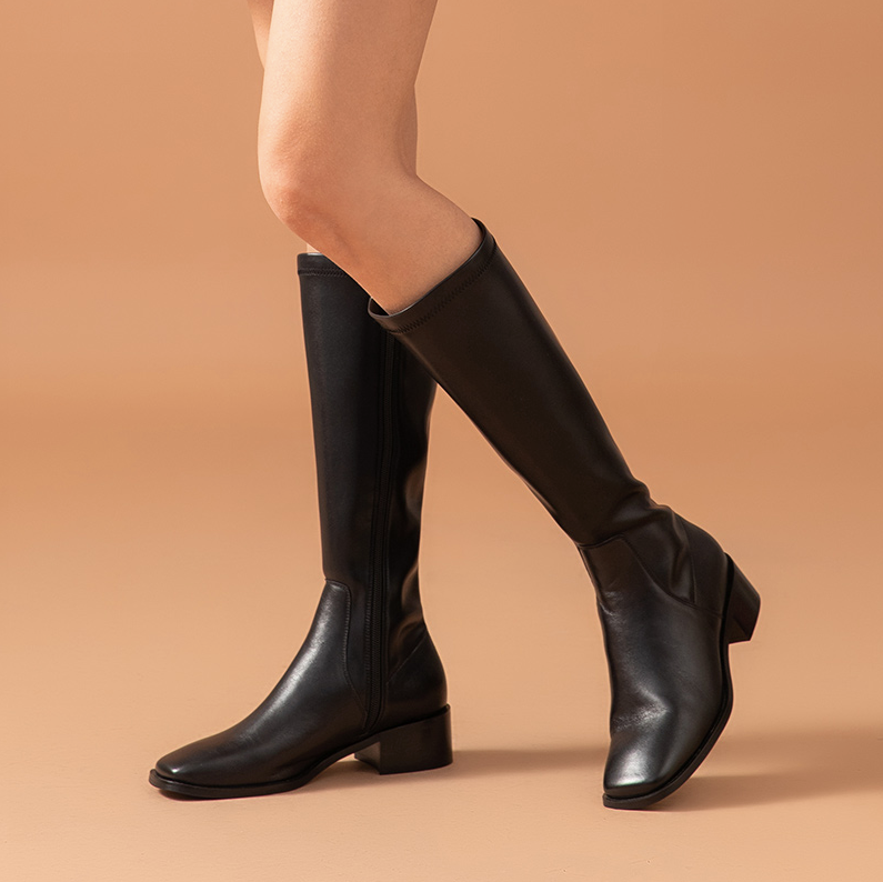 long zipper boots color black size 6.5 for women