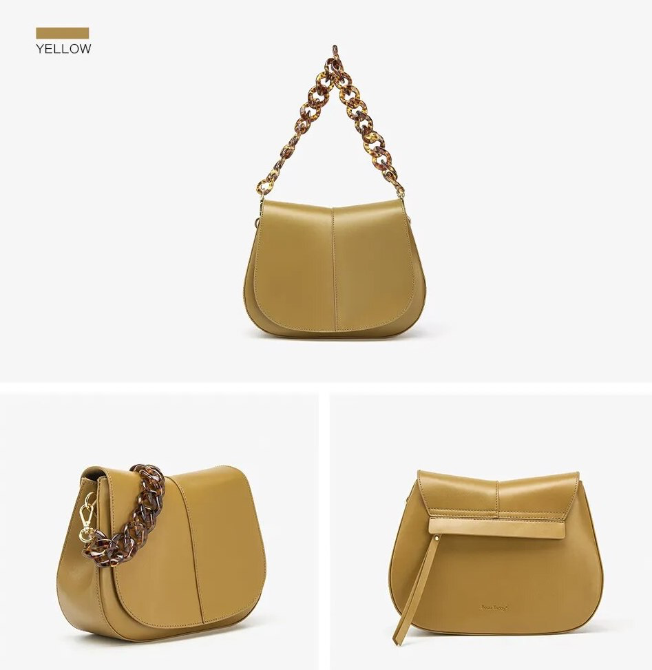 Office Handbag Color Yellow Medium for Women