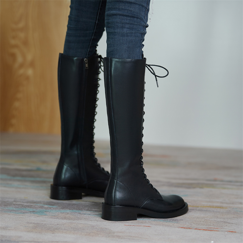 Knee High Boots Color Black Size 7 for Women