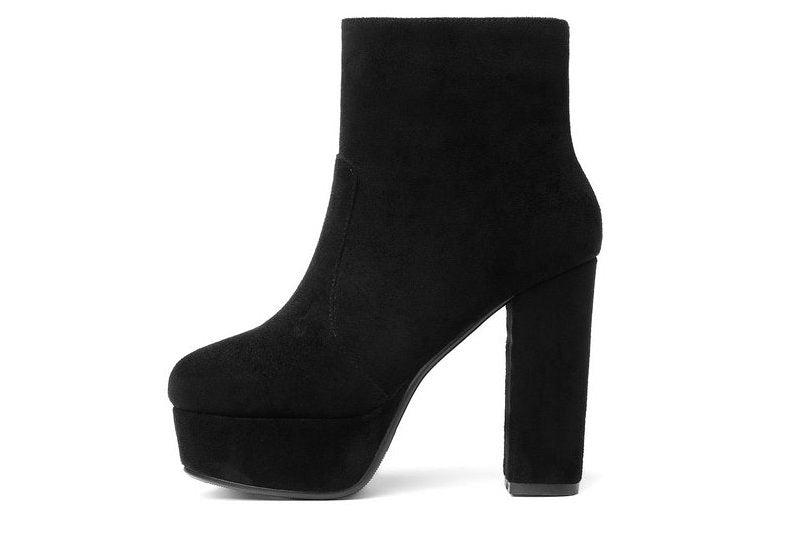 Ankle Length Boots Color Black Size 4.5 for Women