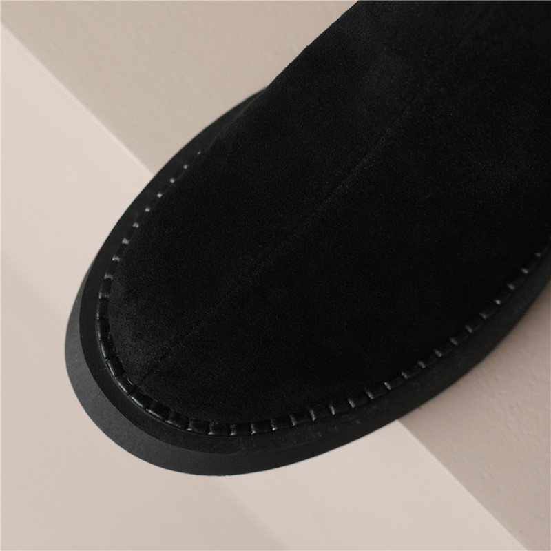 Round Toe Boots Color Black Size 8.5 for Women