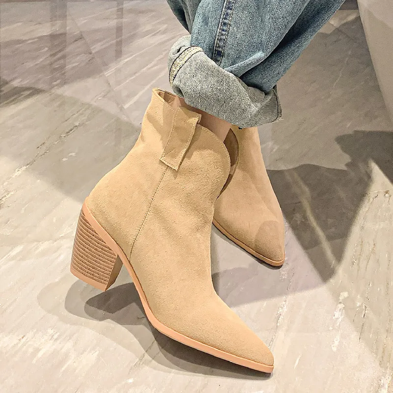 Autumn Boots Color Beige Size 8 for Women