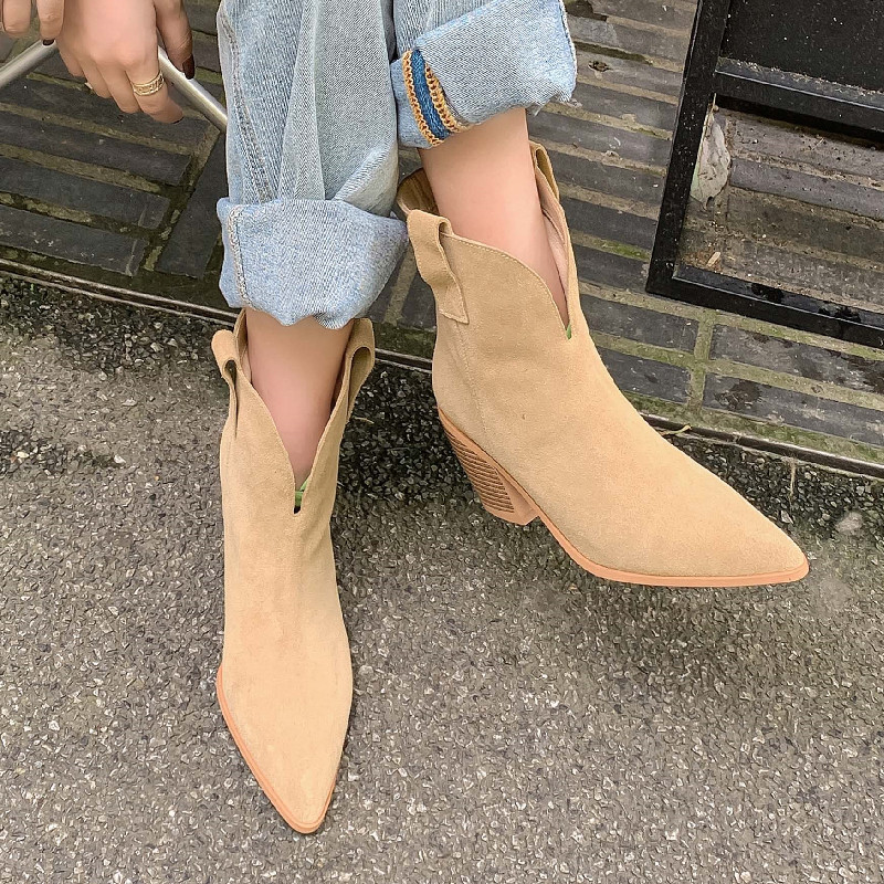 Casual Boots Color Beige Size 6 for Women