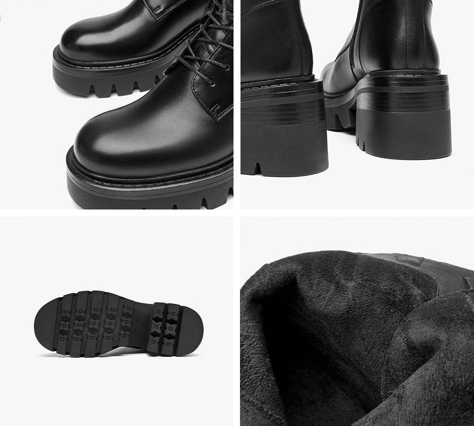 Platform Boots Color Black Size 8.5 for Women
