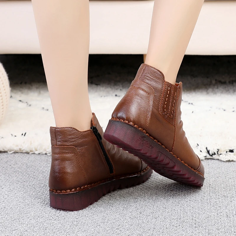 Flat Winter Boots Color Brown Size 8.5 for Women