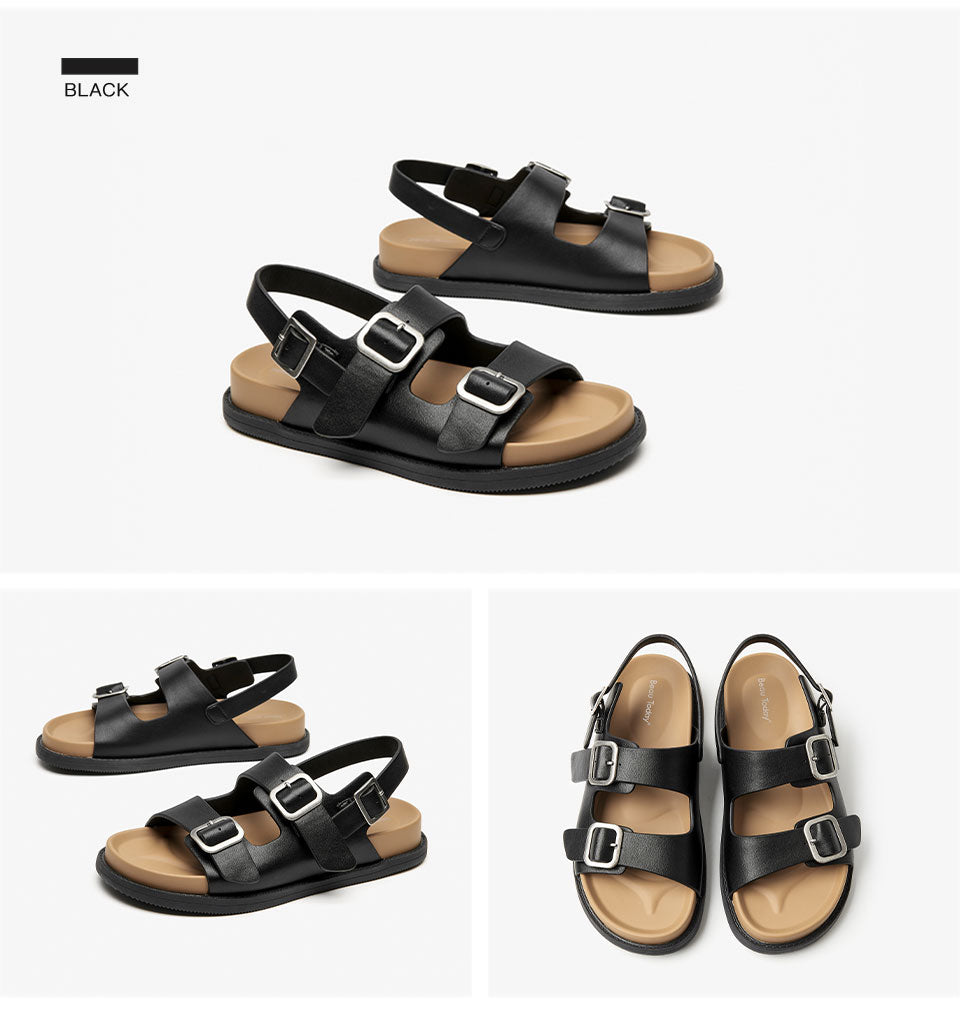 Flat Sandal Color Black Size 5.5 for Women