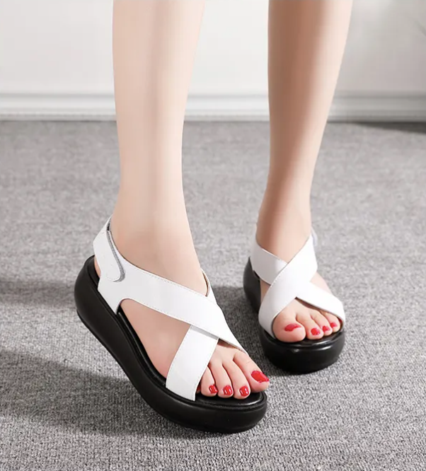 Wedges Sandal Color White Size 9 for Women