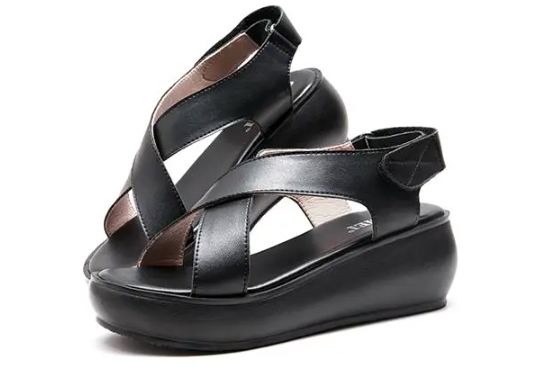 Wedges Sandal Color Black for Women