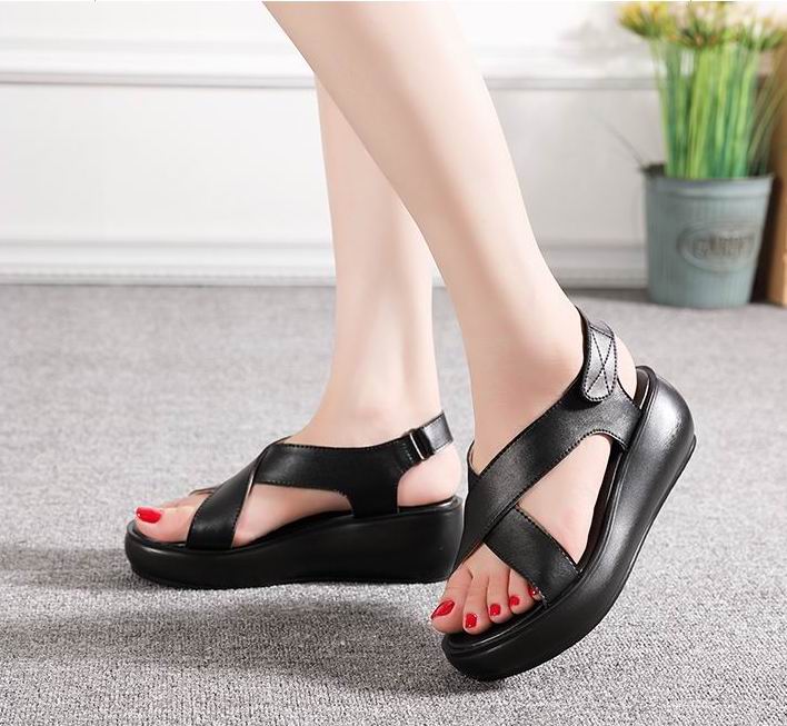 Platform Sandal Color Black Size 5.5 for Women