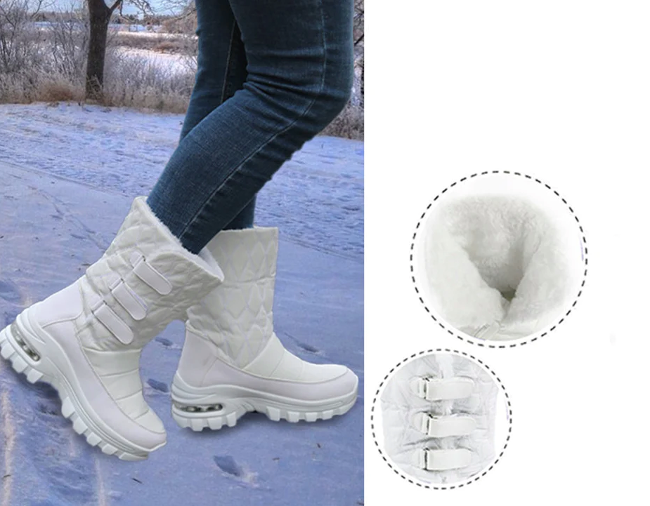 Snow Boots Color White Size 5 for Women