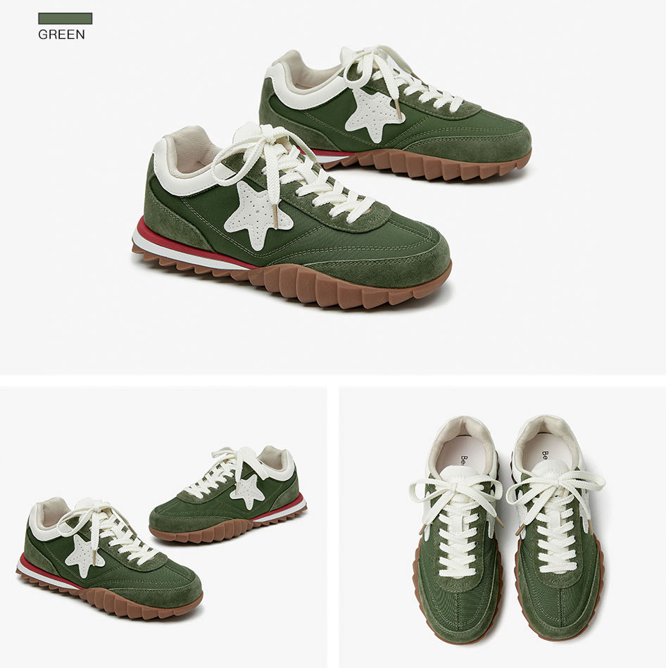 Platform Sneaker Color Green Size 7 for Women