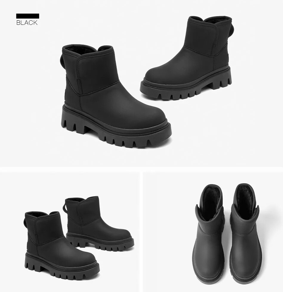 Snow Boots Color Black Size 5 for Women