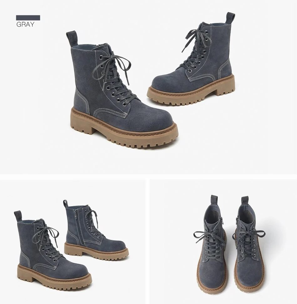 Autumn Boots Color Gray Size 6 for Women