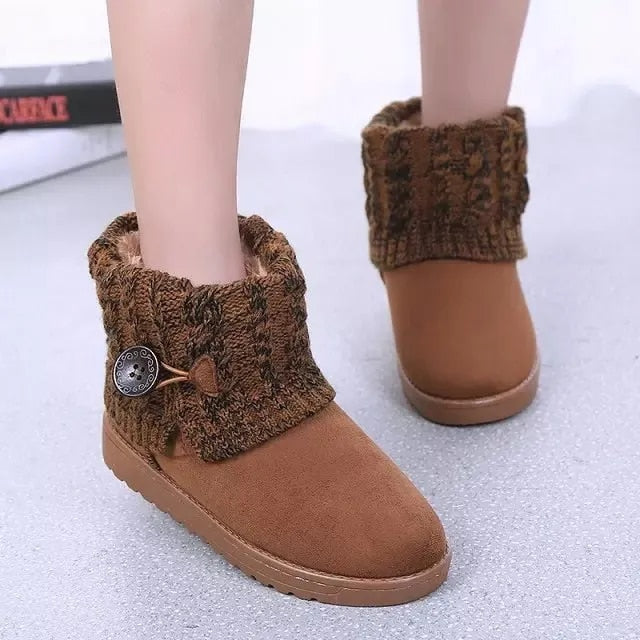 Winter Booties Color Brown Size 6 for Women