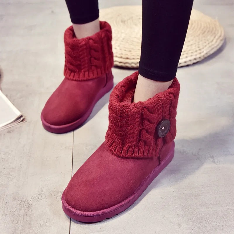Winter Booties Color Red Size 8.5 for Women