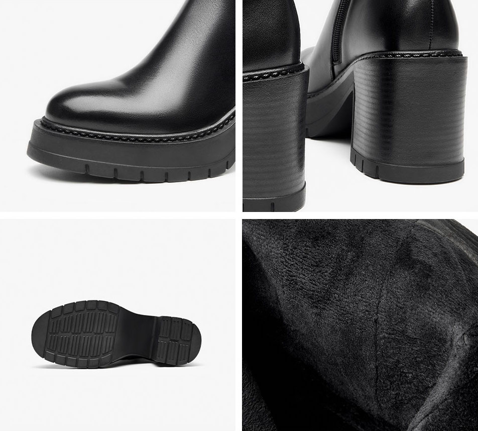 Platform Boots Color Black Size 8 for Women