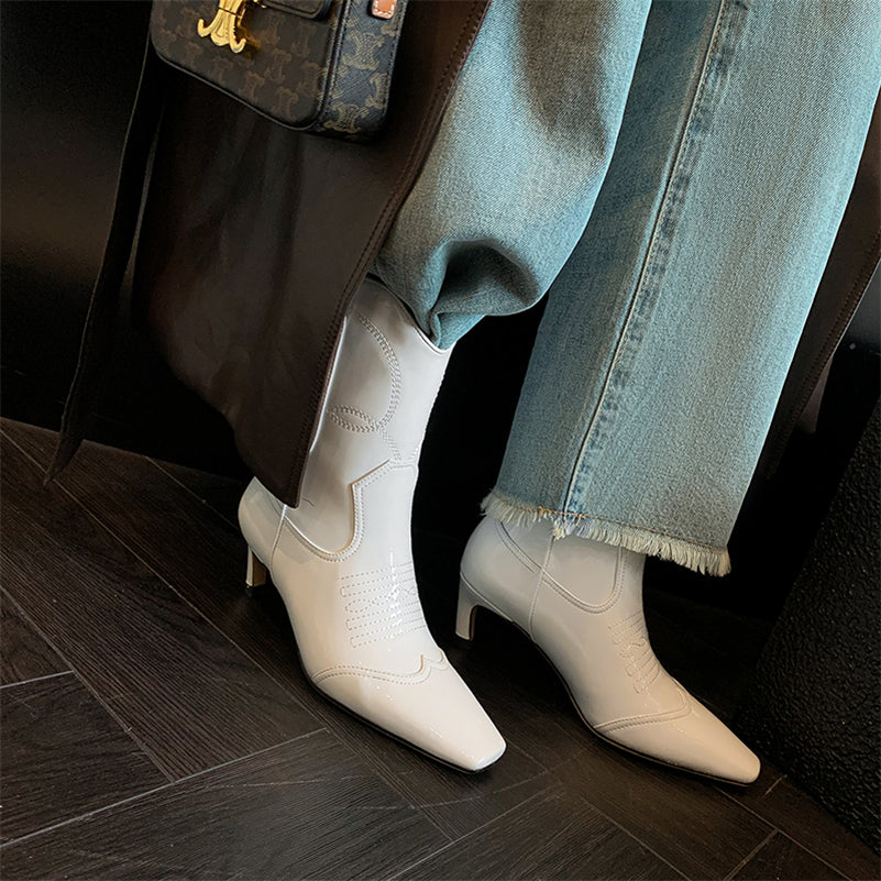 Spring Boots Color White Size 7 for Women